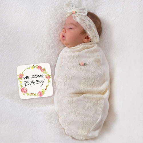 Lace Blossom Baby Headband – Delicate Floral Hair Accessory for Newborns & Infants